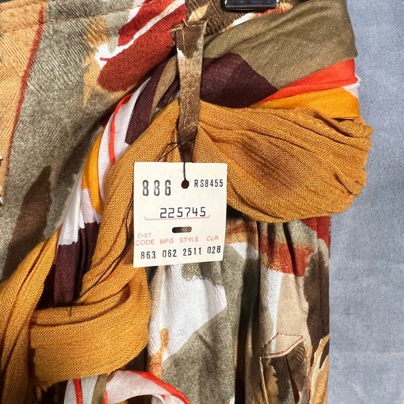 ESCADA VINTAGE 90s Boho Tropical Corset Maxi Skirt Sz 34/ Small - Picture 7 of 9